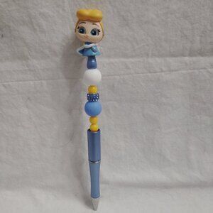 Disney Doorable- Winter Cinderella- Handmade Beaded Pen